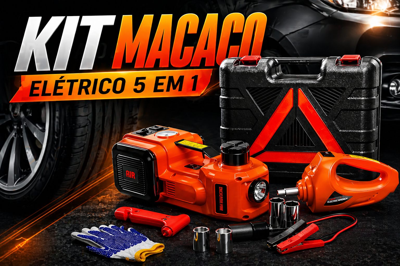 Kit Macaco Elétrico 5 em 1